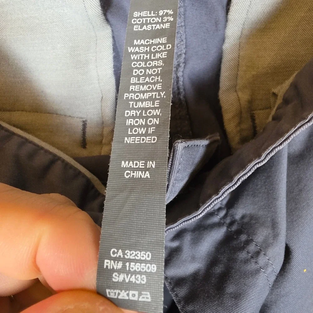 Vuori Fletcher Chino Pants Mens 36 Classic Meta Gray Stretch Performance Chino